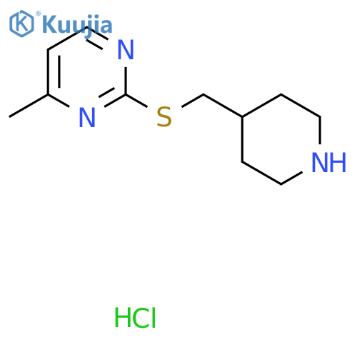 4-methyl-2-[(piperidin-4-ylmethyl)sulfanyl]pyrimidine hydrochloride structure