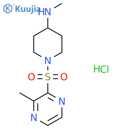 N-Methyl-1-((3-methylpyrazin-2-yl)sulfonyl)piperidin-4-amine hydrochloride structure
