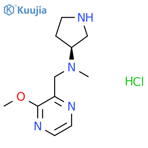 (3S)-N-[(3-Methoxypyrazin-2-yl)methyl]-N-methylpyrrolidin-3-amine;hydrochloride structure