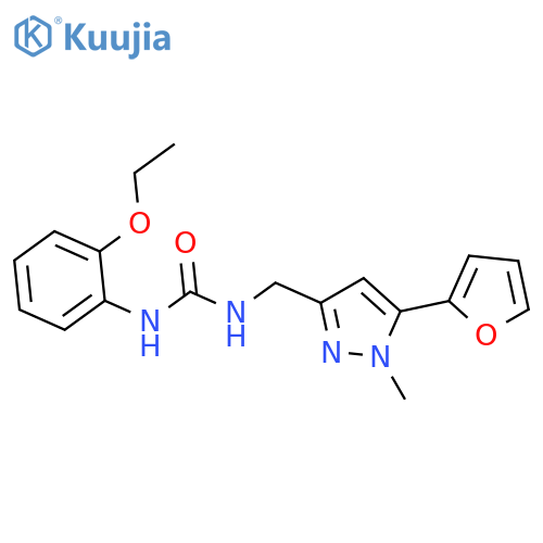 1-(2-ethoxyphenyl)-3-{[5-(furan-2-yl)-1-methyl-1H-pyrazol-3-yl]methyl}urea structure