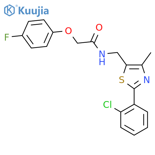 N-{2-(2-chlorophenyl)-4-methyl-1,3-thiazol-5-ylmethyl}-2-(4-fluorophenoxy)acetamide structure