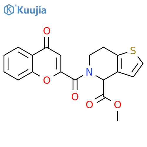 methyl 5-(4-oxo-4H-chromene-2-carbonyl)-4H,5H,6H,7H-thieno[3,2-c]pyridine-4-carboxylate structure