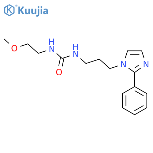 3-(2-methoxyethyl)-1-3-(2-phenyl-1H-imidazol-1-yl)propylurea structure