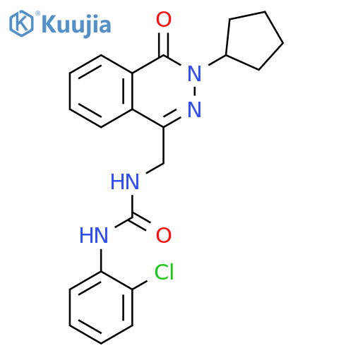 1-(2-chlorophenyl)-3-[(3-cyclopentyl-4-oxo-3,4-dihydrophthalazin-1-yl)methyl]urea structure