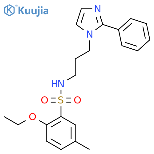 2-ethoxy-5-methyl-N-3-(2-phenyl-1H-imidazol-1-yl)propylbenzene-1-sulfonamide structure