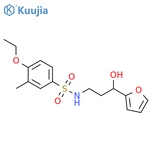 4-ethoxy-N-3-(furan-2-yl)-3-hydroxypropyl-3-methylbenzene-1-sulfonamide structure