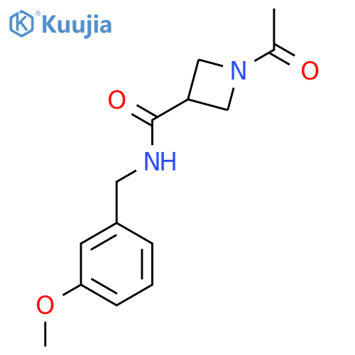 1-acetyl-N-(3-methoxyphenyl)methylazetidine-3-carboxamide structure