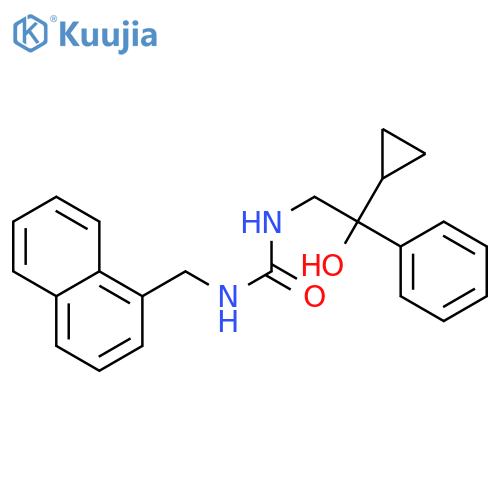 1-(2-cyclopropyl-2-hydroxy-2-phenylethyl)-3-[(naphthalen-1-yl)methyl]urea structure