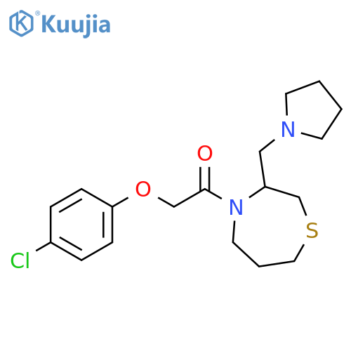 2-(4-chlorophenoxy)-1-{3-[(pyrrolidin-1-yl)methyl]-1,4-thiazepan-4-yl}ethan-1-one structure