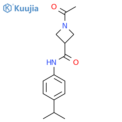 1-acetyl-N-4-(propan-2-yl)phenylazetidine-3-carboxamide structure