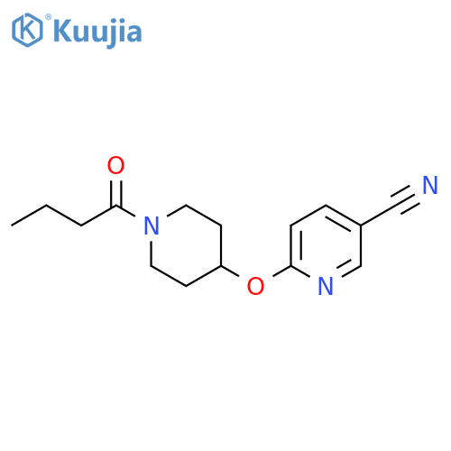 6-[[1-(1-Oxobutyl)-4-piperidinyl]oxy]-3-pyridinecarbonitrile structure