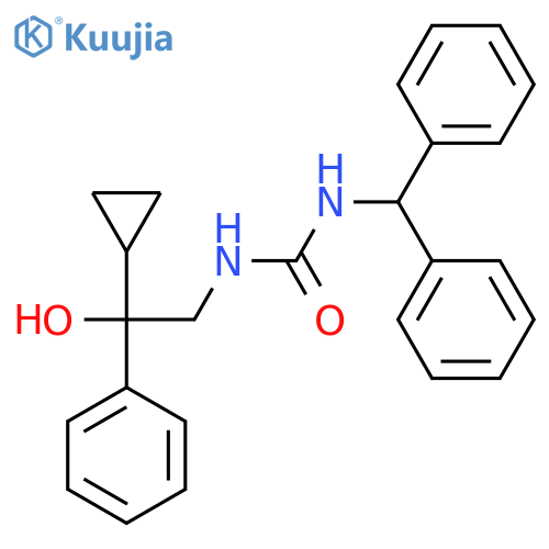 3-(2-cyclopropyl-2-hydroxy-2-phenylethyl)-1-(diphenylmethyl)urea structure