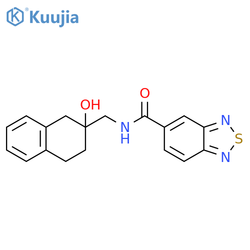 N-(2-hydroxy-1,2,3,4-tetrahydronaphthalen-2-yl)methyl-2,1,3-benzothiadiazole-5-carboxamide structure
