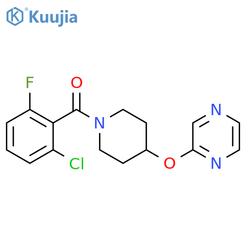 2-{[1-(2-chloro-6-fluorobenzoyl)piperidin-4-yl]oxy}pyrazine structure
