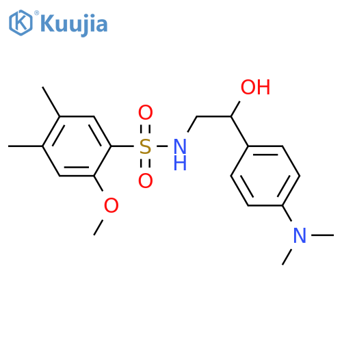 N-{2-4-(dimethylamino)phenyl-2-hydroxyethyl}-2-methoxy-4,5-dimethylbenzene-1-sulfonamide structure