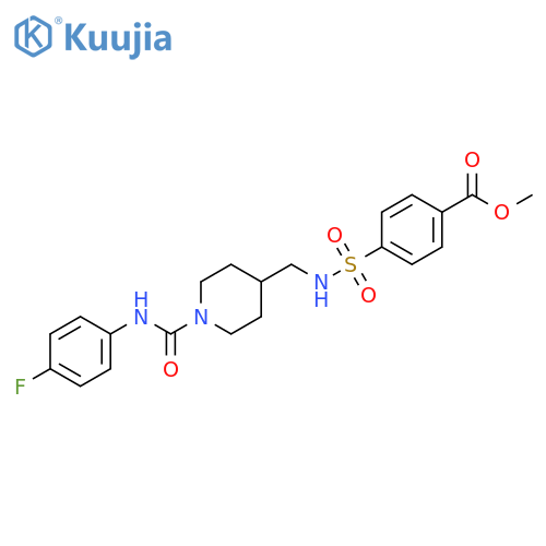 methyl 4-[({1-[(4-fluorophenyl)carbamoyl]piperidin-4-yl}methyl)sulfamoyl]benzoate structure