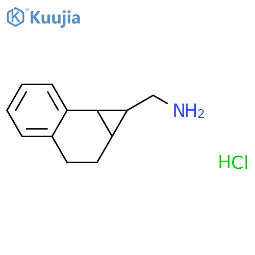 1H,1aH,2H,3H,7bH-cyclopropaanaphthalen-1-ylmethanamine hydrochloride structure