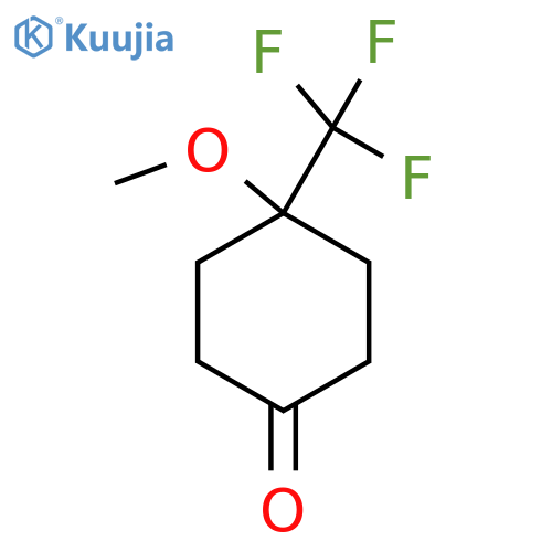 4-Methoxy-4-(trifluoromethyl)cyclohexan-1-one structure