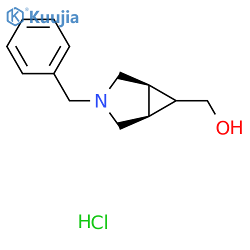 [rel-(1R,5S,6r)-3-benzyl-3-azabicyclo[3.1.0]hexan-6-yl]methanol;hydrochloride structure