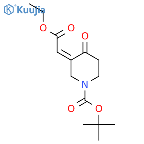(z)-tert-butyl 3-(2-ethoxy-2-oxoethylidene)-4-oxopiperidine-1-carboxylate structure