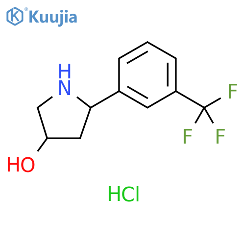 5-[3-(trifluoromethyl)phenyl]pyrrolidin-3-ol;hydrochloride structure