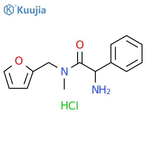 2-amino-N-(furan-2-yl)methyl-N-methyl-2-phenylacetamide hydrochloride structure