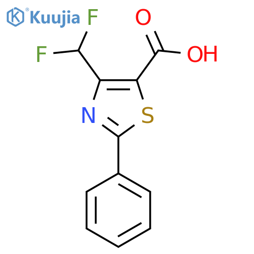 4-(Difluoromethyl)-2-phenyl-1,3-thiazole-5-carboxylic acid structure