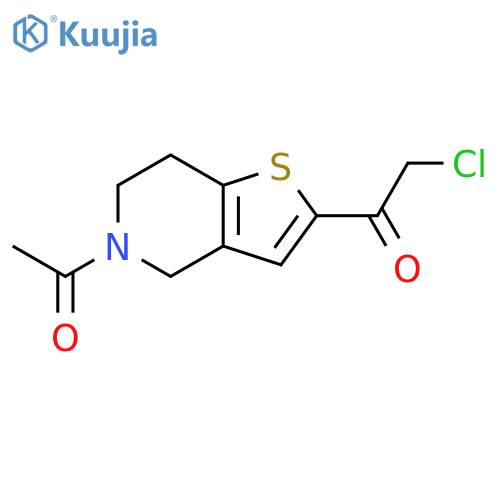 1-{5-acetyl-4H,5H,6H,7H-thieno3,2-cpyridin-2-yl}-2-chloroethan-1-one structure