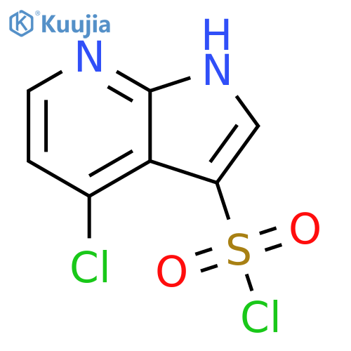 4-chloro-1H-pyrrolo2,3-bpyridine-3-sulfonyl chloride structure