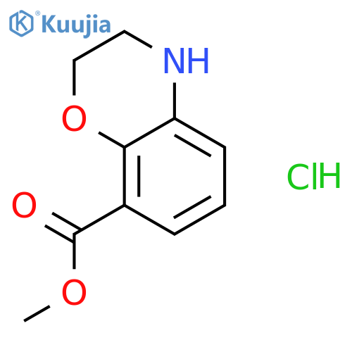 methyl 3,4-dihydro-2H-1,4-benzoxazine-8-carboxylate hydrochloride structure