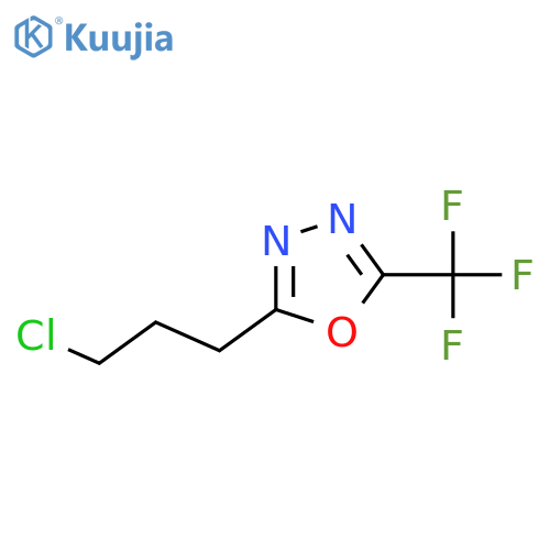2-(3-chloropropyl)-5-(trifluoromethyl)-1,3,4-oxadiazole structure