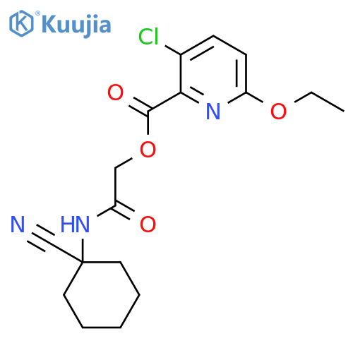 [(1-Cyanocyclohexyl)carbamoyl]methyl 3-chloro-6-ethoxypyridine-2-carboxylate structure