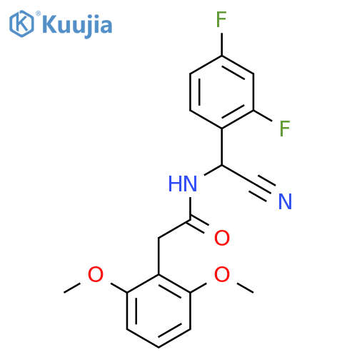 N-[cyano(2,4-difluorophenyl)methyl]-2-(2,6-dimethoxyphenyl)acetamide structure