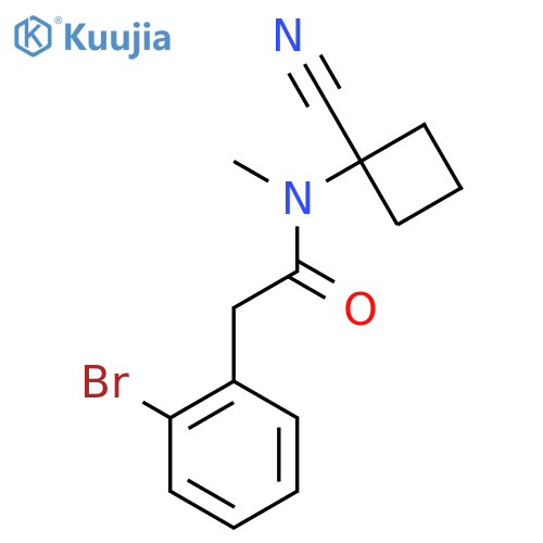 2-(2-bromophenyl)-N-(1-cyanocyclobutyl)-N-methylacetamide structure