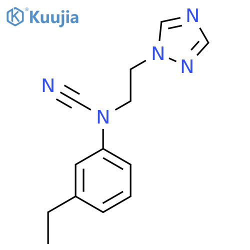 N-cyano-3-ethyl-N-2-(1H-1,2,4-triazol-1-yl)ethylaniline structure