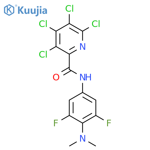 3,4,5,6-tetrachloro-N-[4-(dimethylamino)-3,5-difluorophenyl]pyridine-2-carboxamide structure