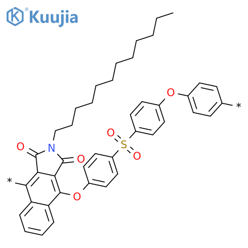 Poly[(2-dodecyl-2,3-dihydro-1,3-dioxo-1H-benz[f]isoindole-4,9-diyl)oxy-1,4-phenylenesulfonyl-1,4-phenyleneoxy-1,4-phenylene] structure