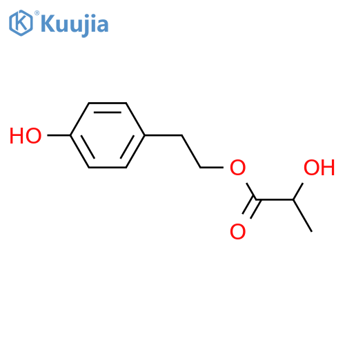 2-Hydroxypropanoic acid; (R)-form, 2-[(4-Hydroxyphenyl)ethyl] ester structure