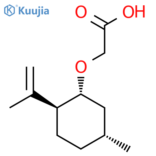2-{(1R,2S,5R)-5-methyl-2-(prop-1-en-2-yl)cyclohexyloxy}acetic acid structure