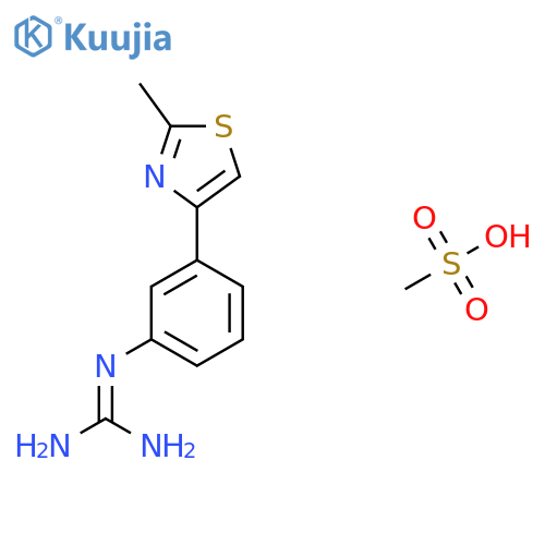 N-[3-(2-Methyl-1,3-thiazol-4-yl)phenyl]guanidine methanesulfonate structure