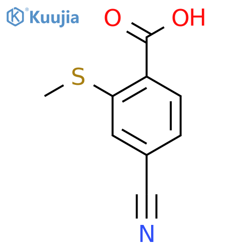 4-Cyano-2-(methylthio)benzoic acid structure