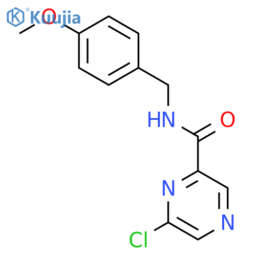 6-Chloro-N-(4-methoxybenzyl)pyrazine-2-carboxamide structure