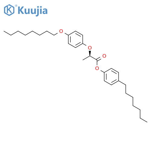 Propanoic acid, 2-[4-(octyloxy)phenoxy]-, 4-heptylphenyl ester, (R)- structure