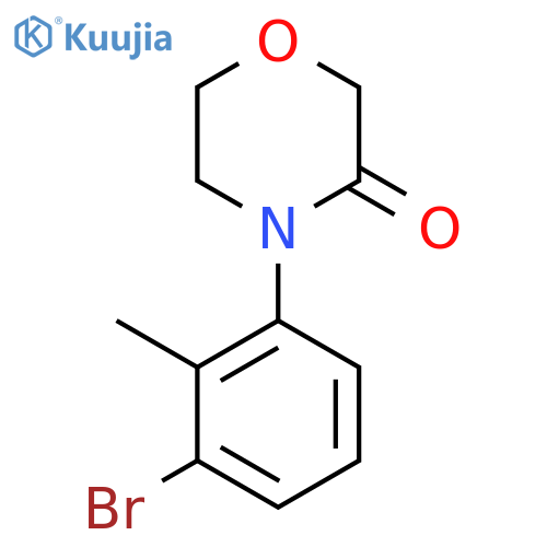 4-(3-bromo-2-methylphenyl)morpholin-3-one structure
