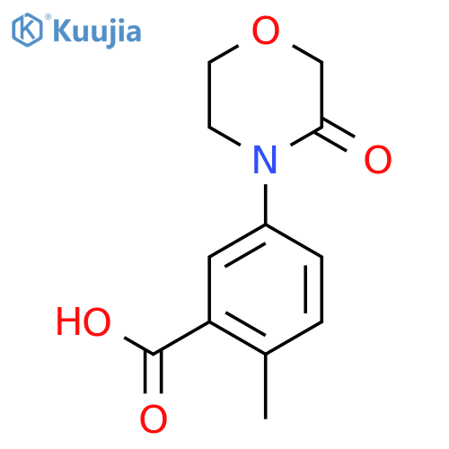 2-methyl-5-(3-oxomorpholin-4-yl)benzoic acid structure