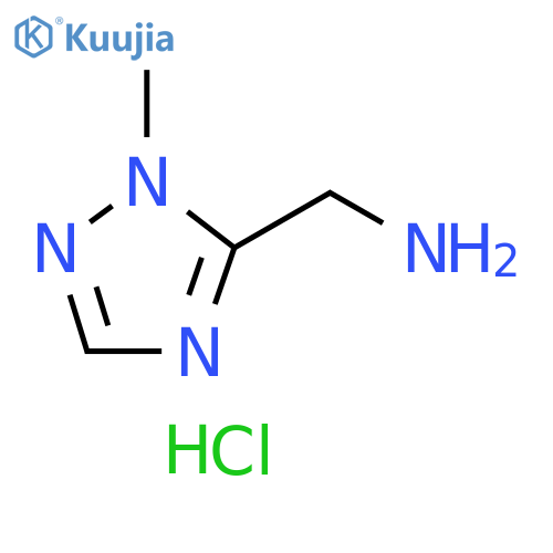 (1-methyl-1H-1,2,4-triazol-5-yl)methanamine hydrochloride structure