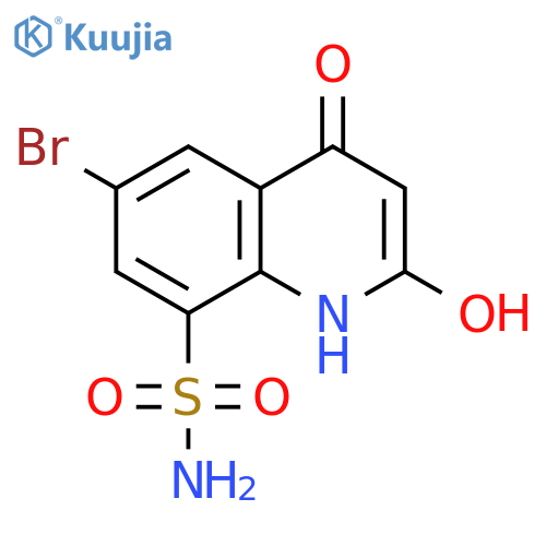 6-bromo-2-hydroxy-4-oxo-1,4-dihydroquinoline-8-sulfonamide structure
