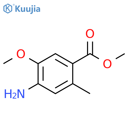 Benzoic acid, 4-amino-5-methoxy-2-methyl-, methyl ester structure