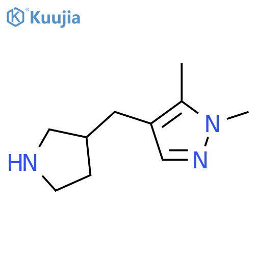 1,5-dimethyl-4-(pyrrolidin-3-yl)methyl-1H-pyrazole structure