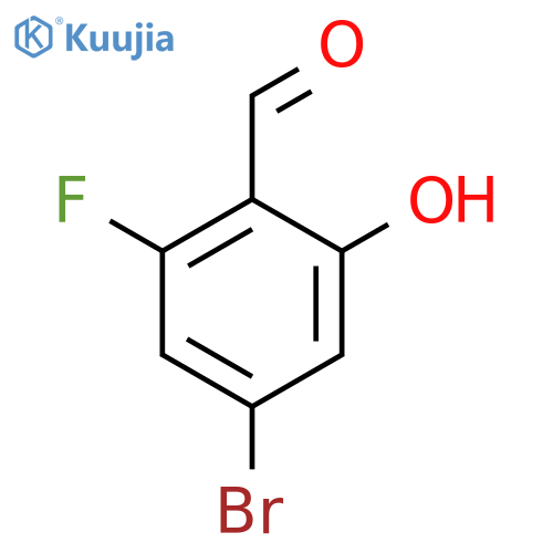 4-Bromo-2-fluoro-6-hydroxybenzaldehyde structure